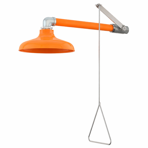 Emergency Shower, Horizontally Mounted, Plastic Shower Head