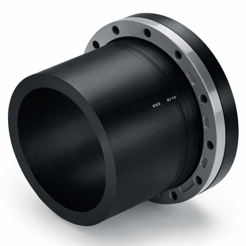 PE100 Special Flange Set with Fixed Collar and Coated Steel Backing Flange